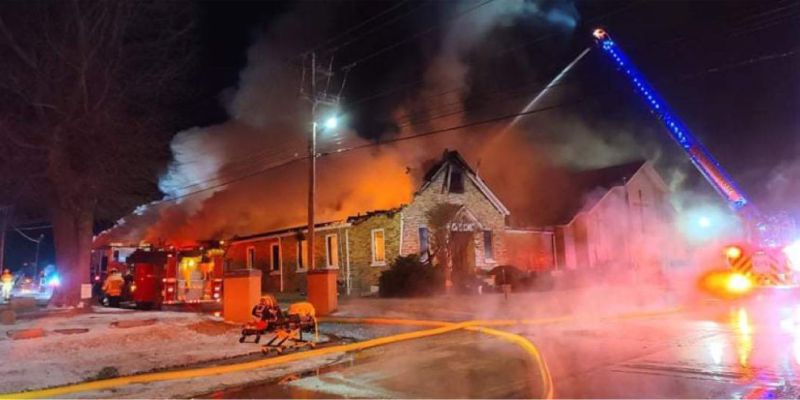 Fire during the 2022 winter.